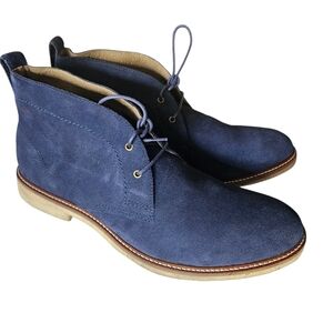 Banana Republic Blue Suede Leather Chukka Boot Shoes Sz.10.5